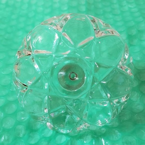 Vintage Crystal Cut Glass Ring Holder Diamond Design with Sawtooth Edge NWOT - Picture 3 of 4